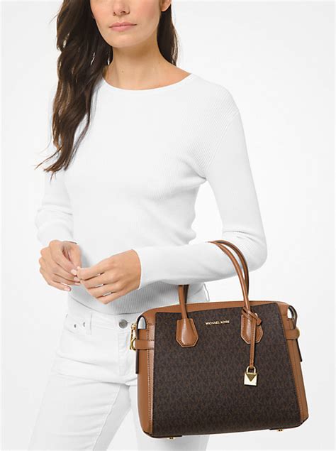 michael kors grayson monogram satchel|michael kors mercer belted satchel.